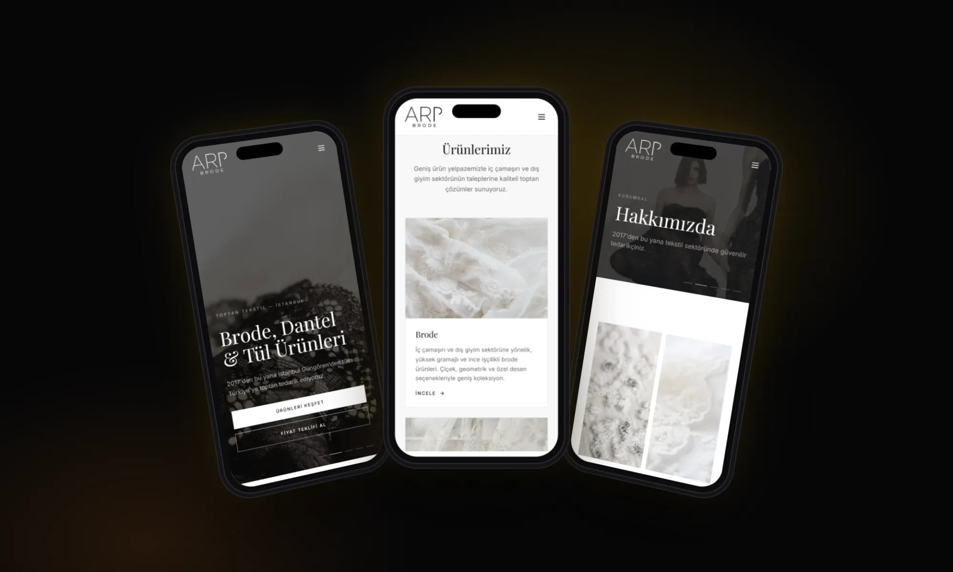 ARP Brode & Dantel — On mobile