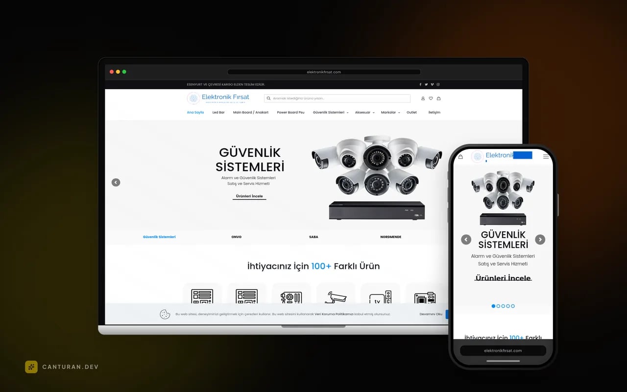 Product listing and product page of the Elektronik Fırsat online store