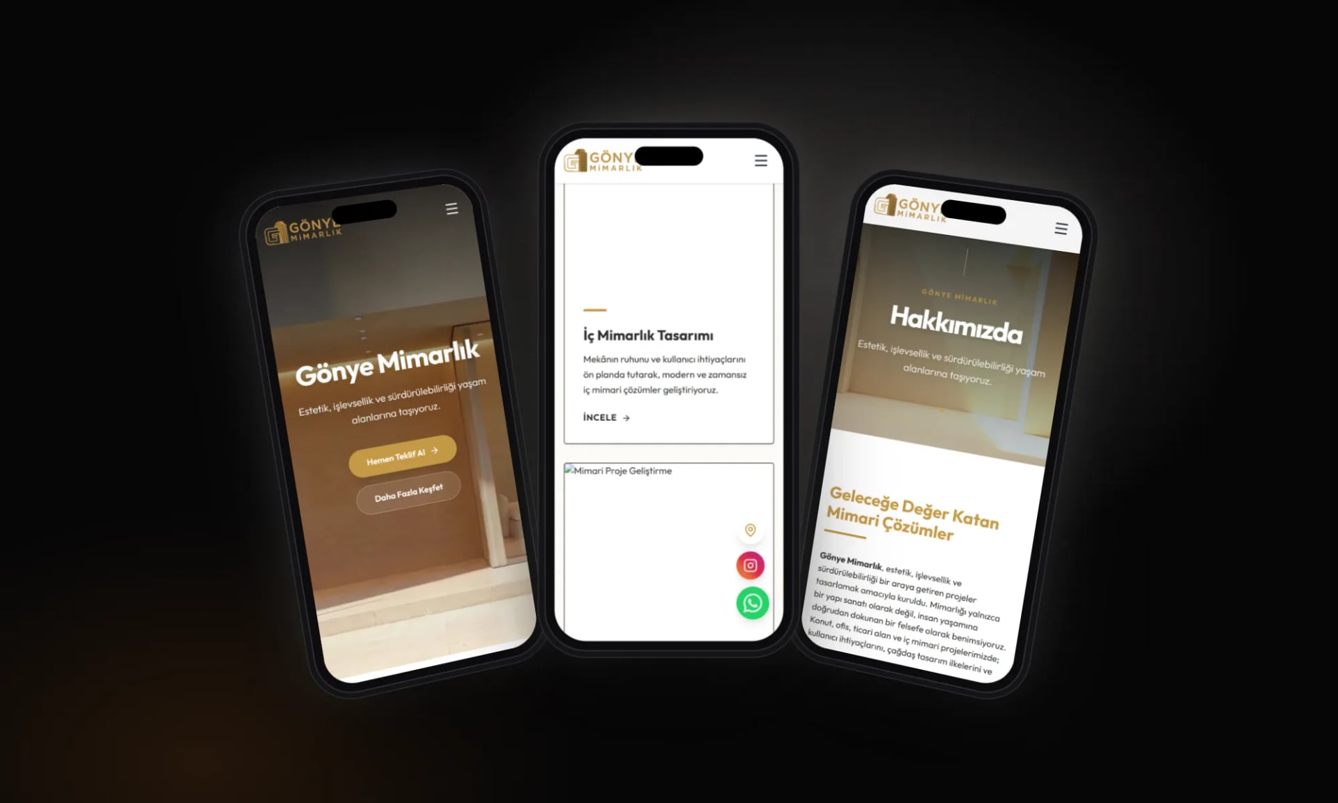 Gönye Mimarlık — On mobile