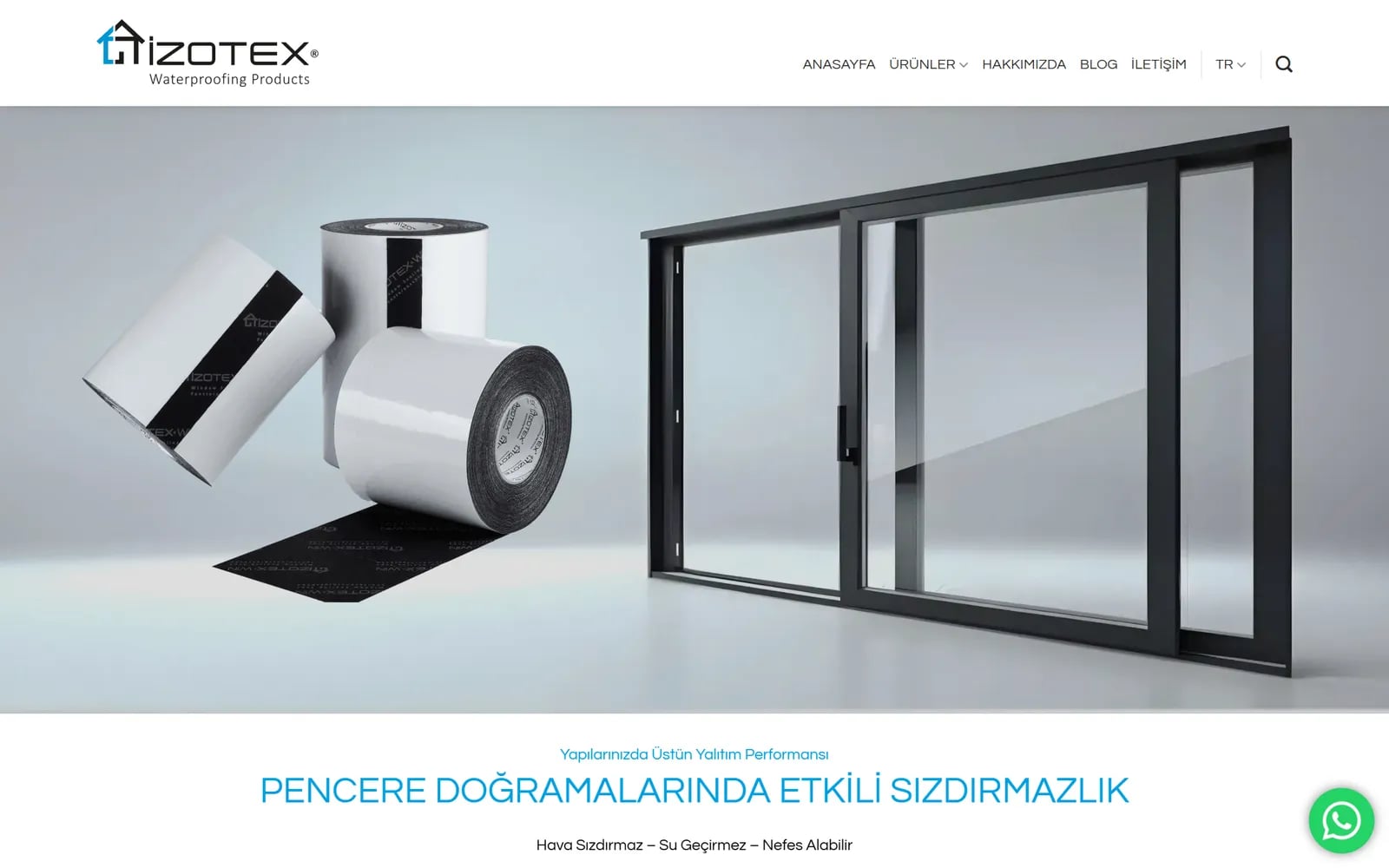 İzotex — Bereiche und Unterseiten