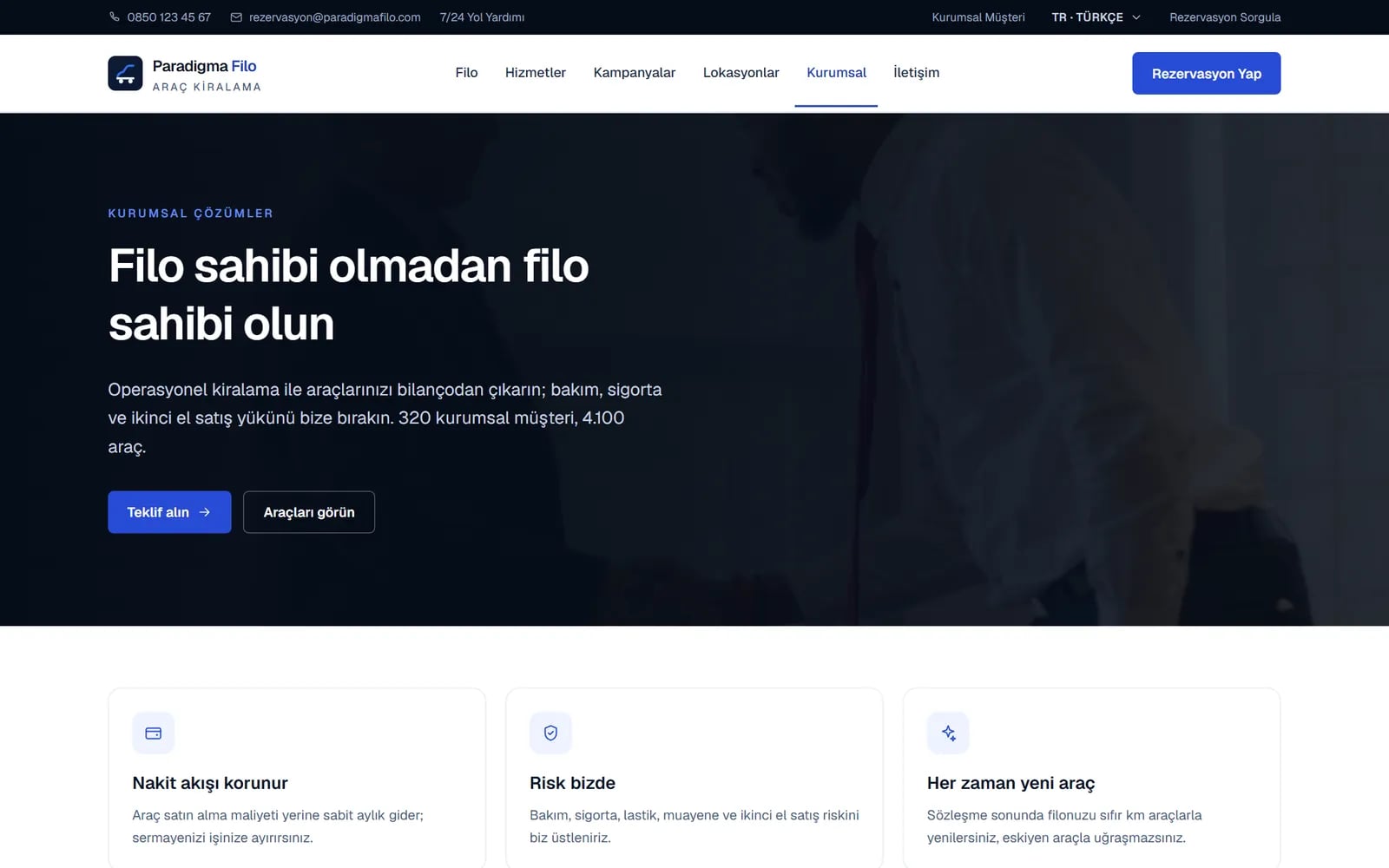 Paradigma Filo — Sections and inner pages
