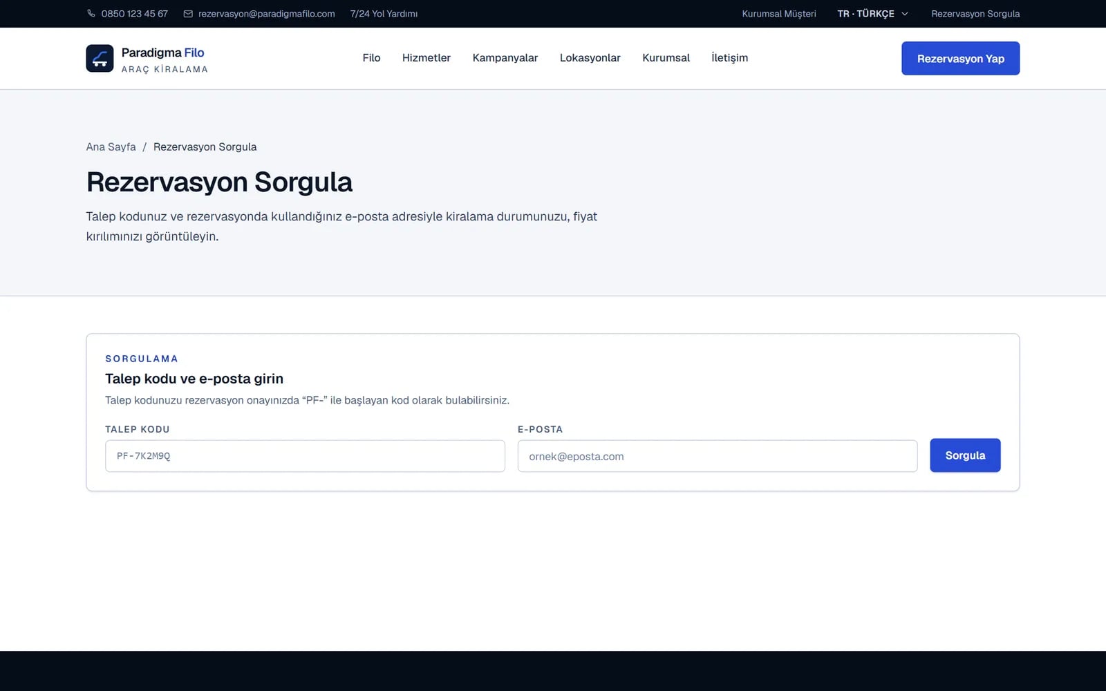 Paradigma Filo — Sections and inner pages