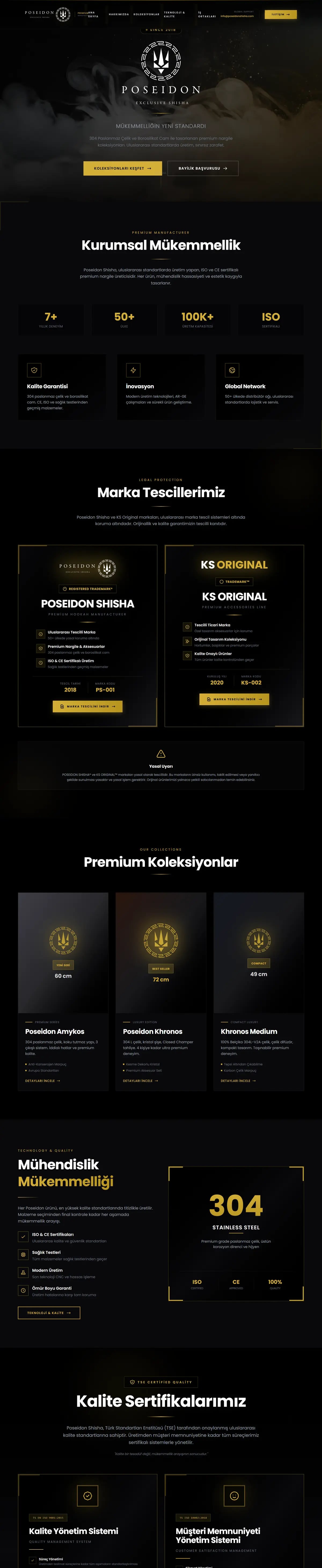 Poseidon Shisha — Startseite, von oben bis unten