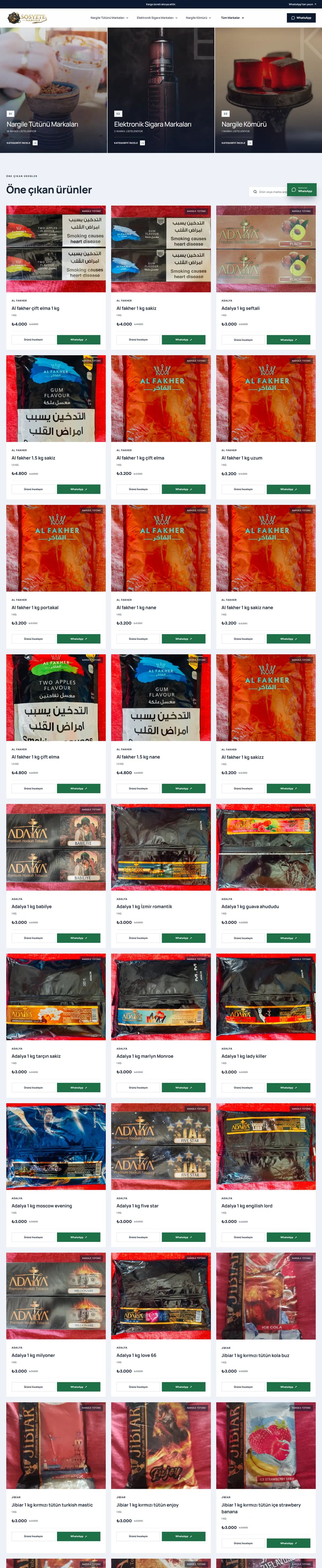 Sosyete Nargile — Home page, top to bottom