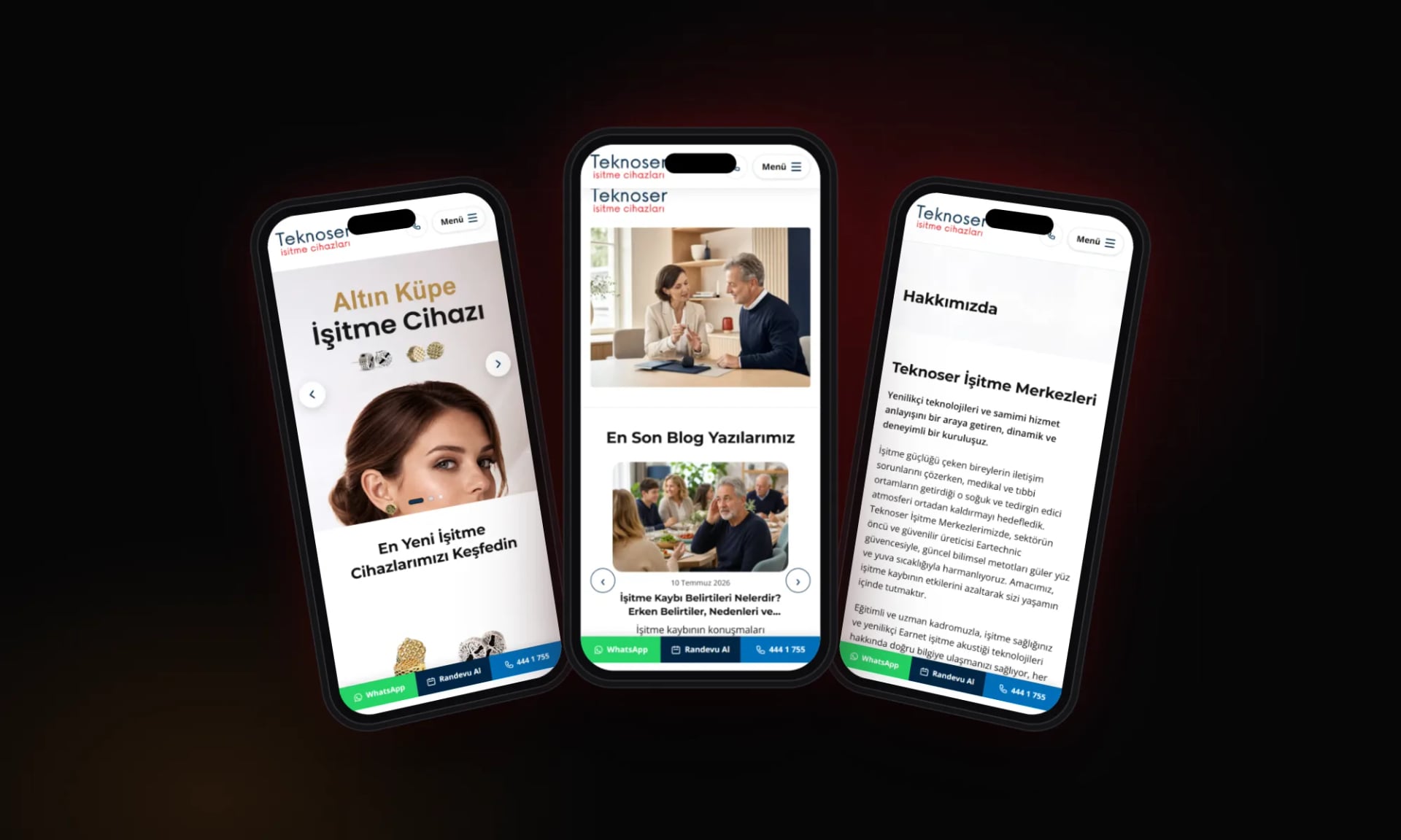 Teknoser İşitme Merkezleri — Telefonda