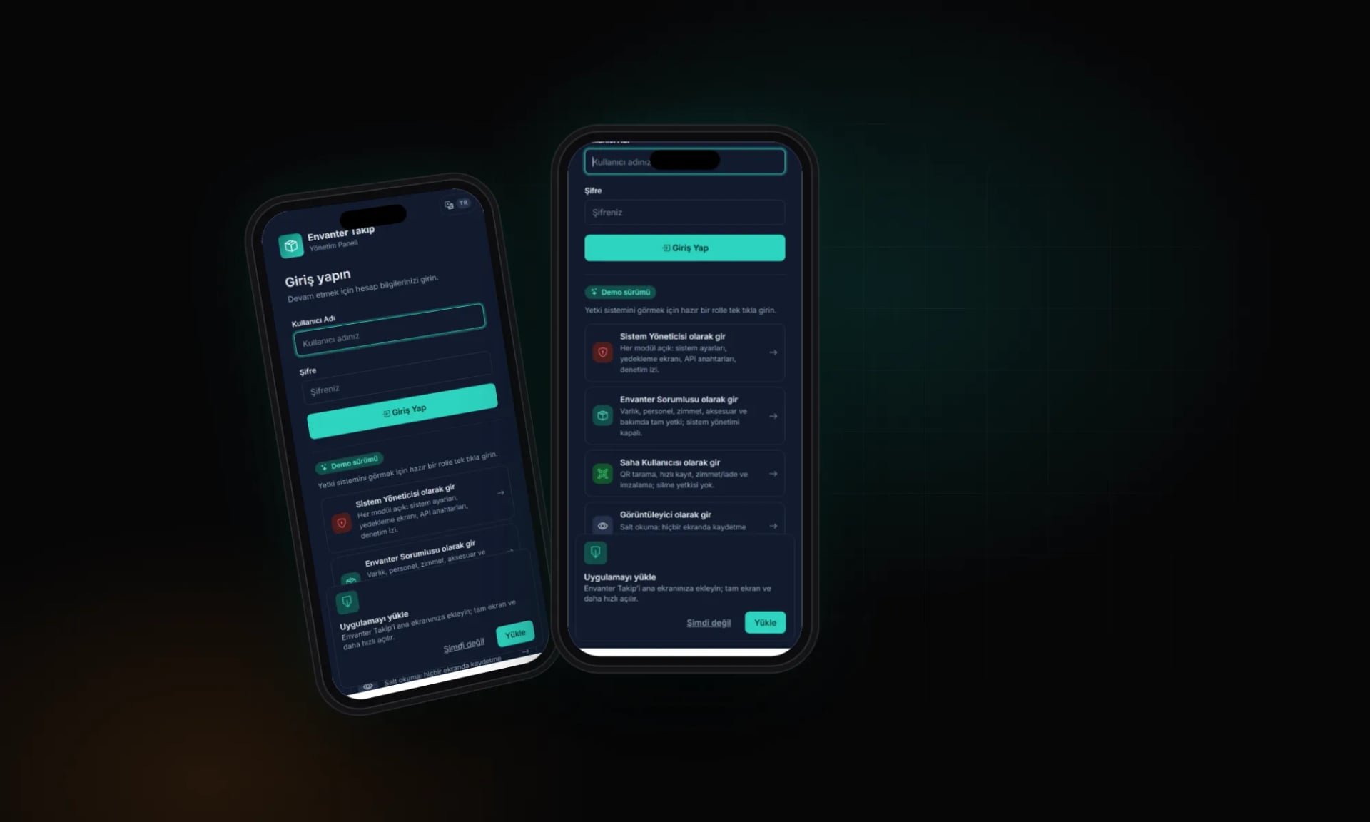 Envanter Takip (Paradigma7) — On mobile