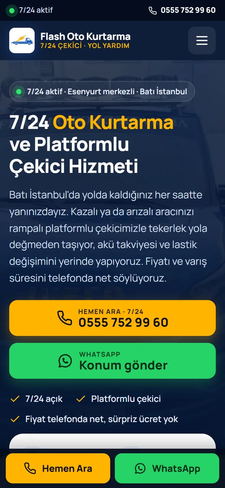 Flash Oto Kurtarma — Home page