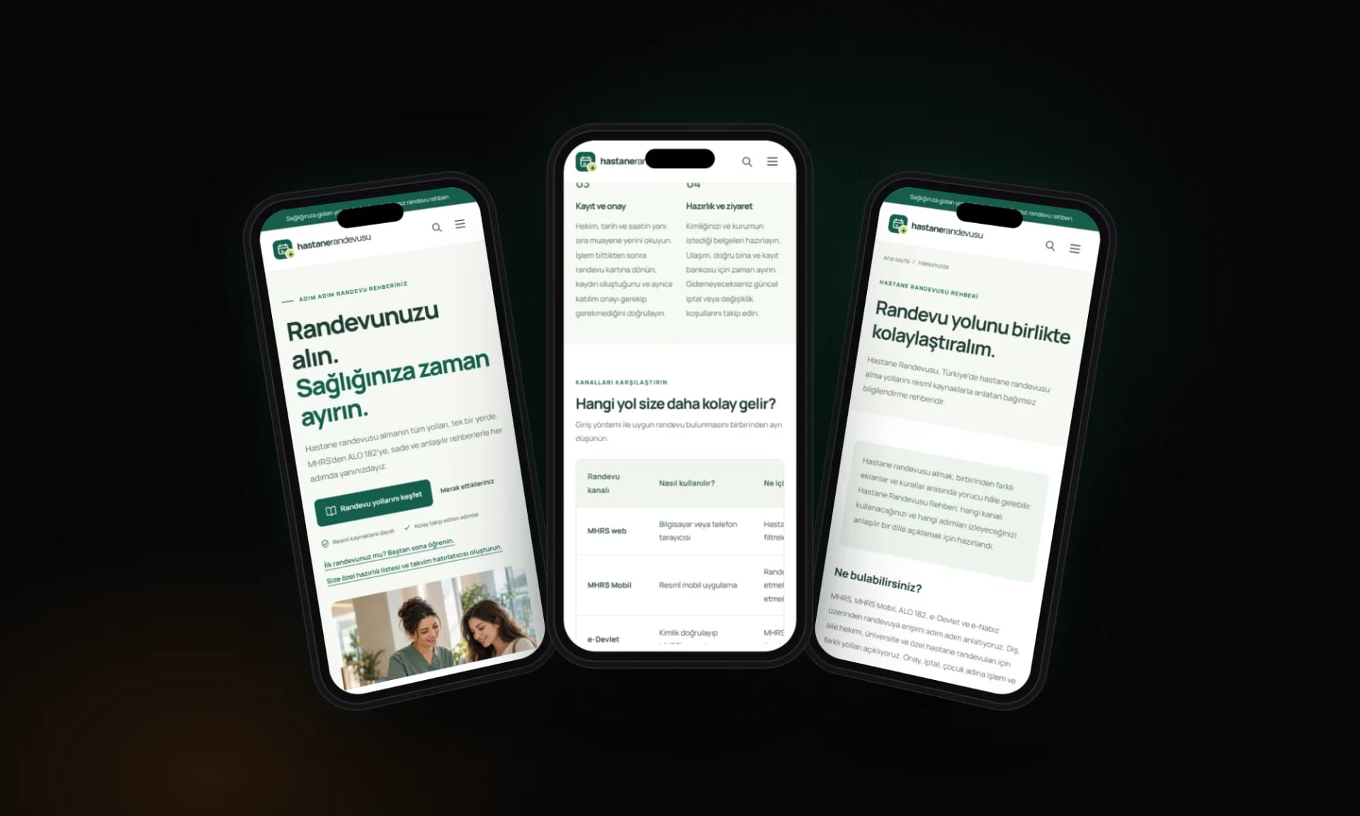 Hastane Randevusu Rehberi — On mobile