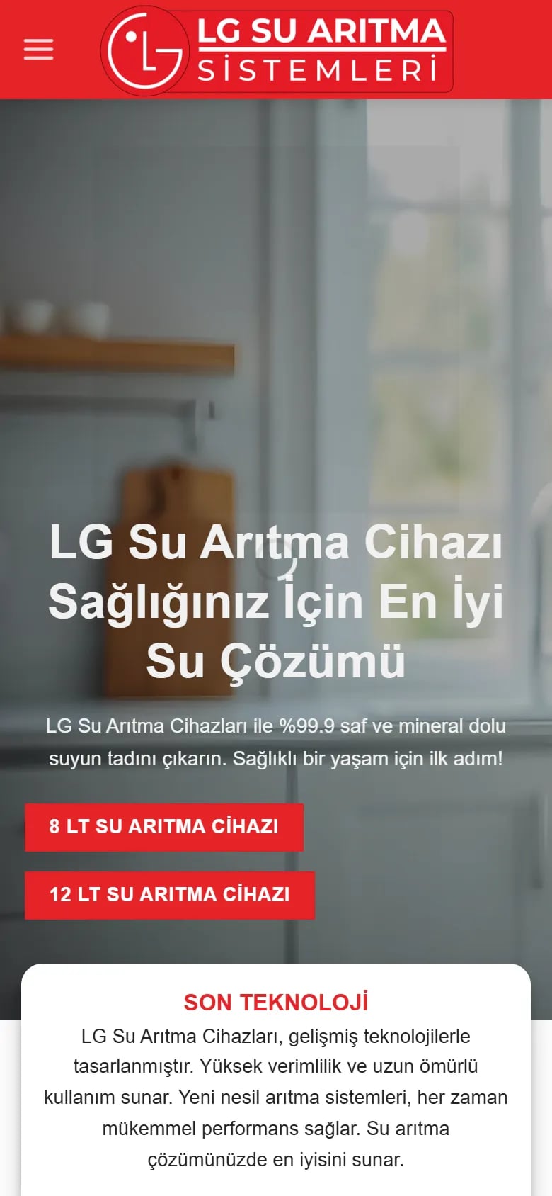 LG Su Arıtma Sistemleri — Home page
