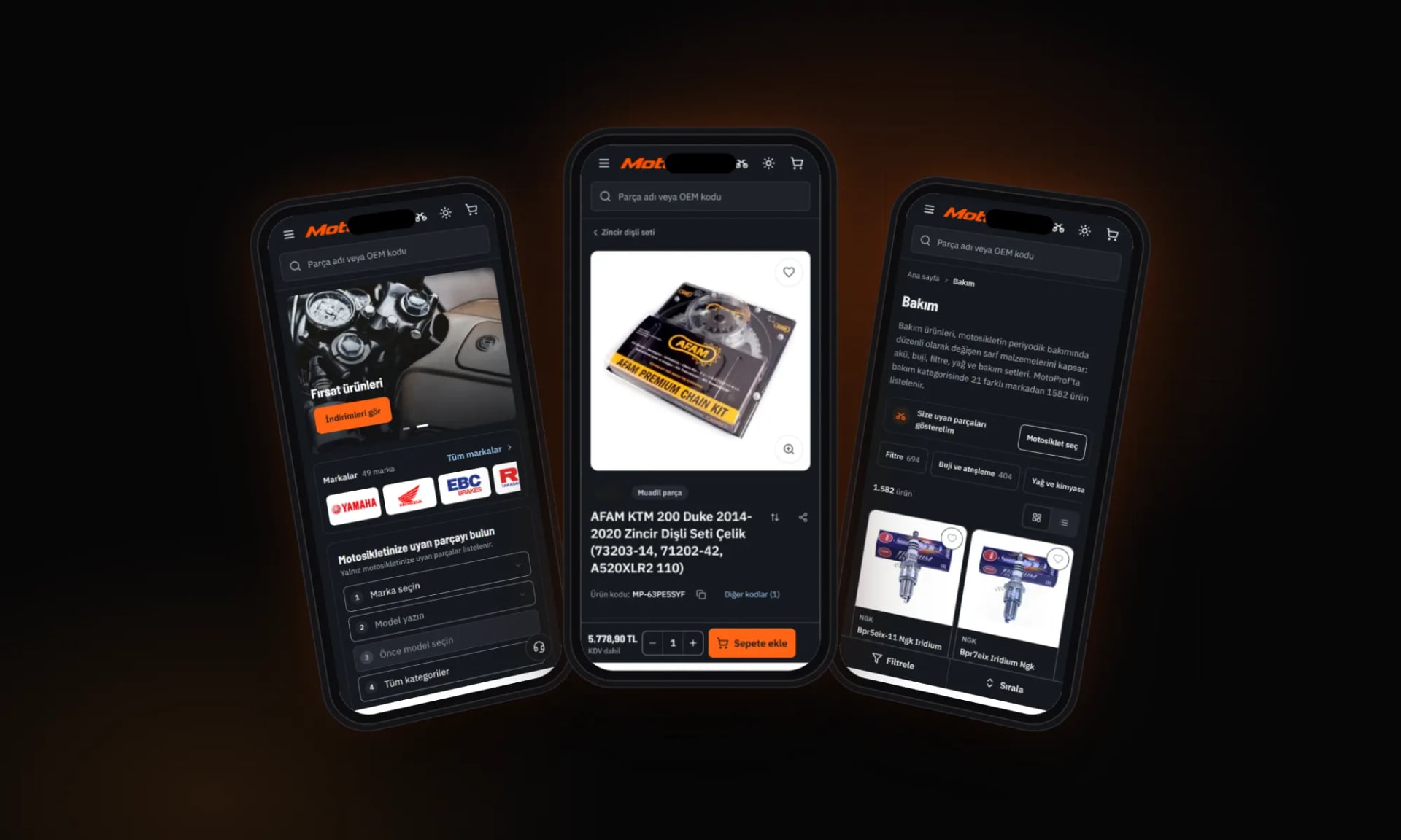MotoProf — On mobile