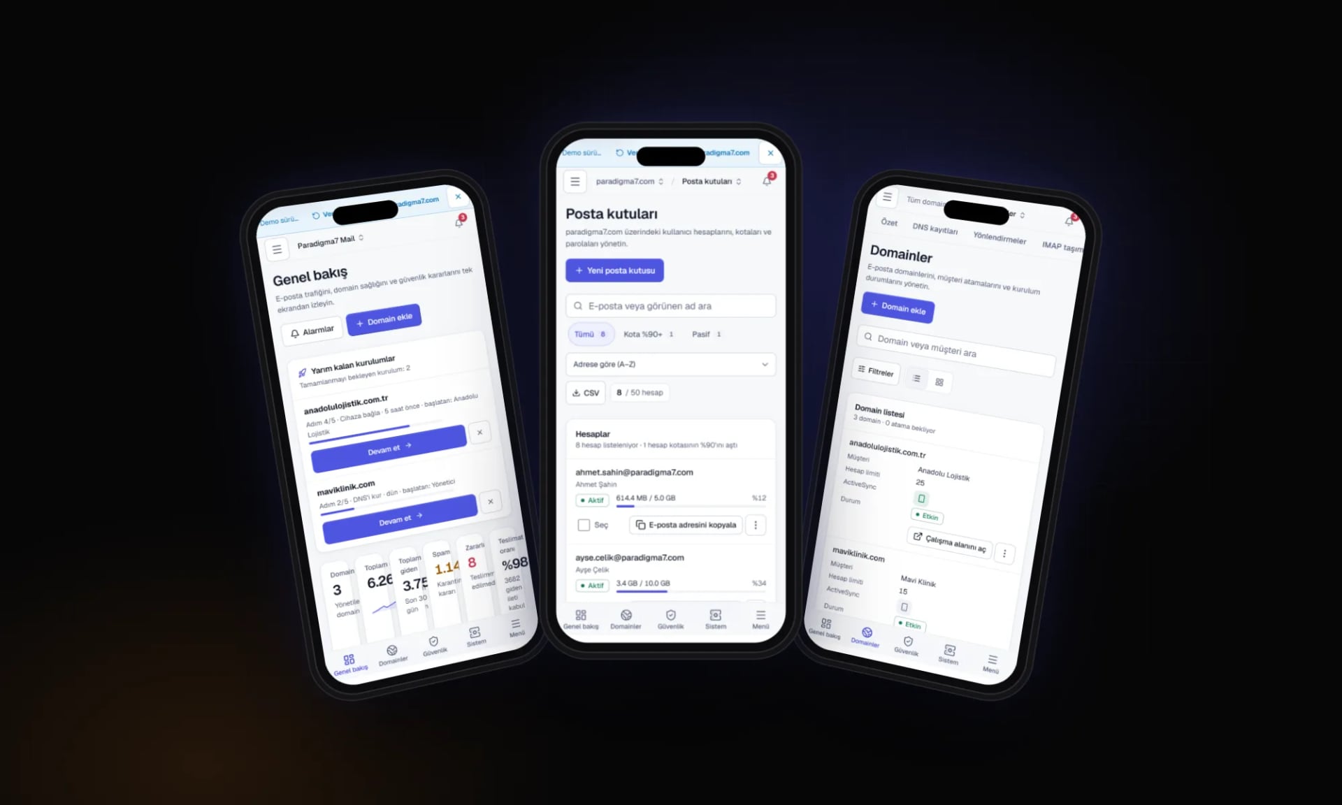 Paradigma7 Mail — On mobile