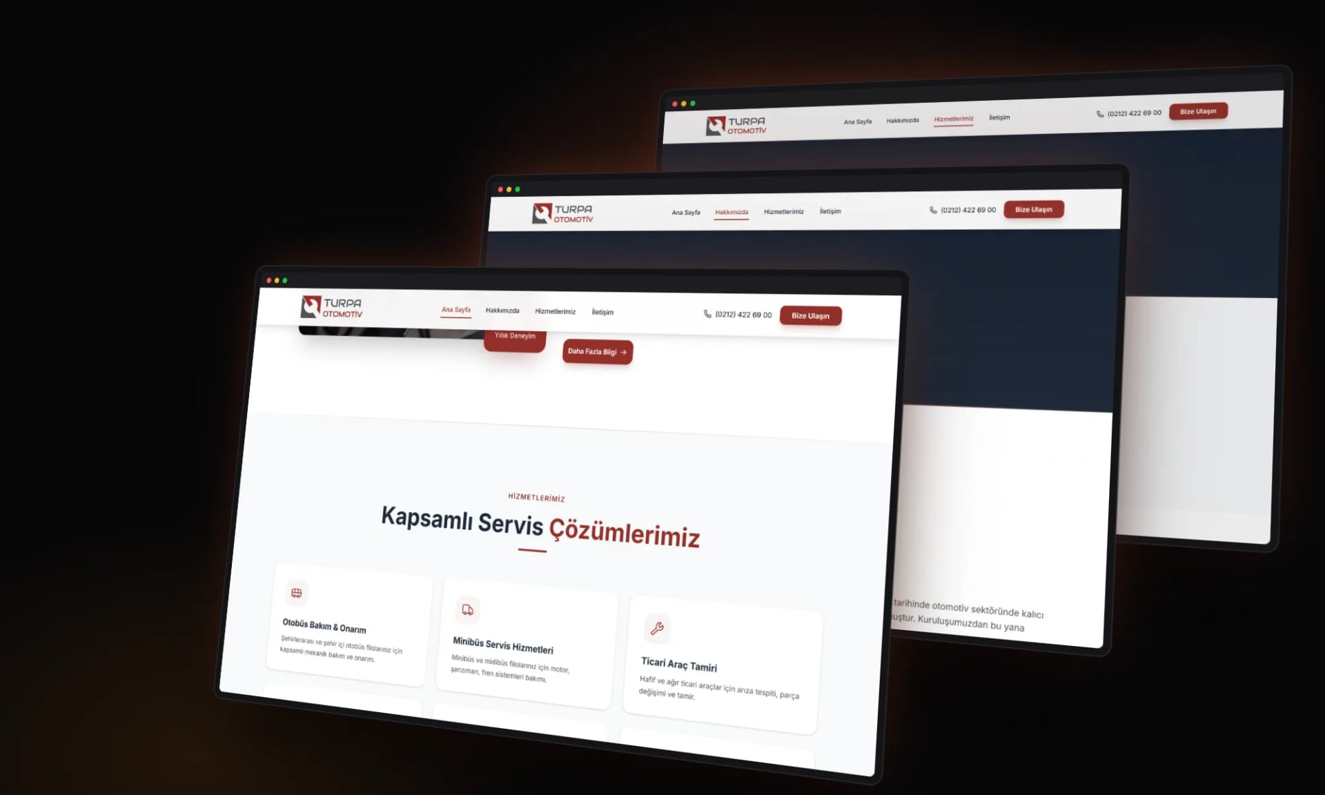 Turpa Otomotiv — Sections and inner pages