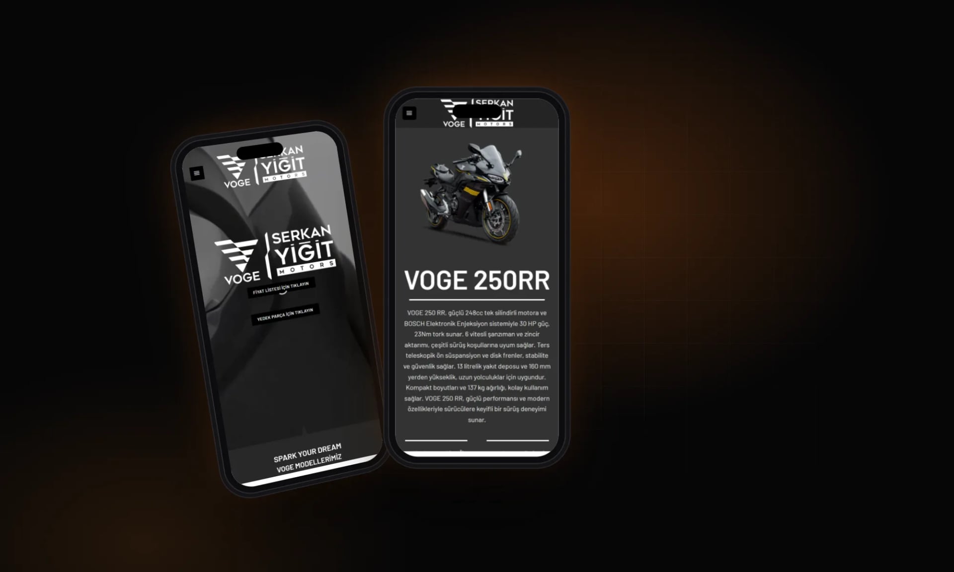 Serkan Yiğit Motors (VOGE) — On mobile