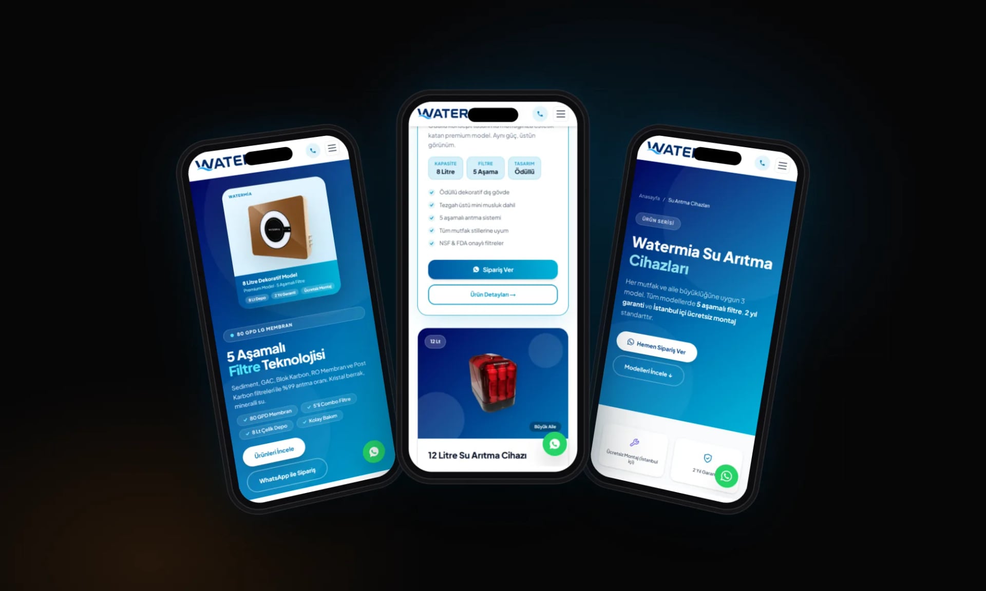 Watermia — On mobile